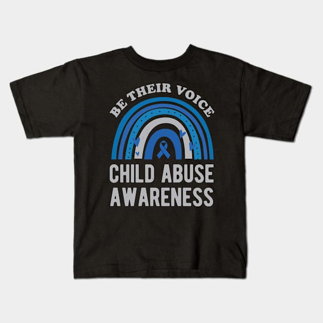 Child Abuse Awareness Kids T-Shirt by Crea8Expressions